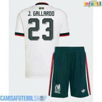 Camisa de time de futebol México Jesus Gallardo #23 Replicas 2º Equipamento Infantil Mundo 2026 Manga Curta (+ Calças curtas)